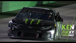 Kurt Busch narrowly beats brother Kyle for Kentucky win [upl. by Ilaire]