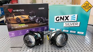 Светодиодные линзы с размытой СТГ Что выбрать Vision или GNX Silver Тест [upl. by Norvol]