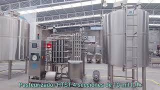 Pasteurizador HTST para leche y jugo  tanque del tipo fermentador [upl. by Cnahc]