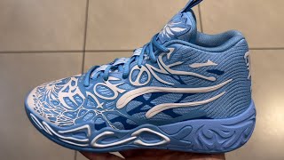 Puma MB04 LaFrance Light Blue LaMelo Ball Basketball Shoes [upl. by Anelac]