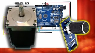 Rotary encoder TB6560 Arduino UNO Stepper Motor Speed Control [upl. by Glenna]