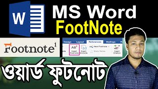 MS Word Footnotes Bangal Tutoial  How to Add Footnote  EndNote  Footnote in Word  ফুটনোট [upl. by Verene]