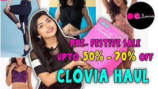 Clovia Gym Wear Haul Pre Festive sale Upto 5070 off [upl. by Eixam]