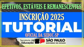 TUTORIAL DE INSCRIÇÃO 2025 [upl. by Nelyahs]