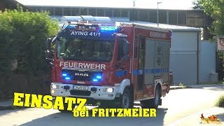 Alarm bei Fritzmeier Einsatz für die Feuerwehren Helfendorf Aying amp FeldkirchenWesterham [upl. by Uttasta553]