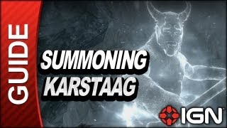 Skyrim Dragonborn DLC Walkthrough Summoning Karstaag Unmarked Quest [upl. by Leanna895]