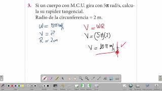 MOVIMIENTO CIRCUNFERENCIAL  EJERCICIOS [upl. by Maletta]