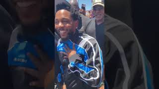 Kendrick Lamar Reacts to a Fan Pinching His Cheeks [upl. by Hawger]