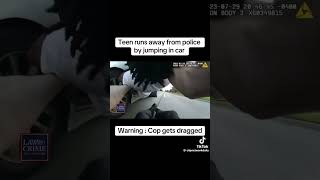 Cop gets dragged from speeding car speed police fyp [upl. by Starbuck422]