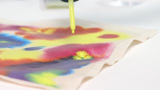 How To Create Diffused Stain Effects With Inks On Raw Canvas  Liquitex [upl. by Keynes766]