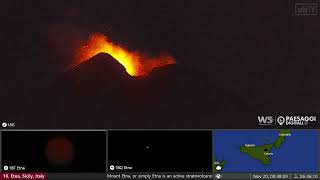 Nov 19 2023 Etna Volcano Erupting Tonight [upl. by Hgeilhsa]