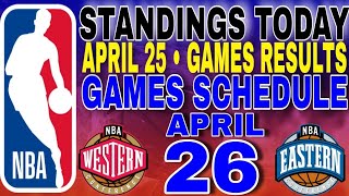 nba playoffs standings today April 25 2024  games results  games schedule April 26 2024 [upl. by Rand]