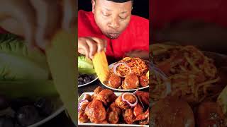 ASMR EATING NOODLES NO TALKING ASMR FRIED CHICKEN SPICY MUTTON CURRY AND EATING WITH HANDS ASMR [upl. by Nnayt]