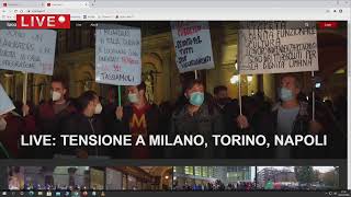 Emergenza Covid Tensioni a Milano Napoli e Torino Proteste contro le chiusure [upl. by Brogle]