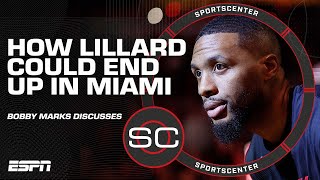 Bobby Marks’ 3TEAM TRADE that lands Damian Lillard in Miami  SportsCenter [upl. by Nageet559]