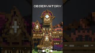 shorts Minecraft House Observatory Timelapse [upl. by Cynera]