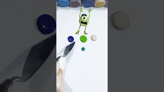 Mixing Mike Wazowskis Colors 🎨colormixing paintmixing mikewazowski disneyartasmrvideo asmrart [upl. by Jaime]