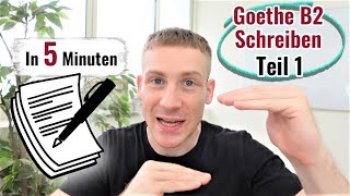 Goethe B2 Schreiben Teil 1  Quick and Easy Guide Subtitles [upl. by Aleedis]