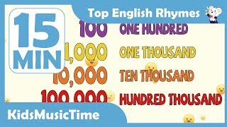 Big Numbers Song and more   Compilation  KidsMusicTime Nursery Rhymes [upl. by Herman520]