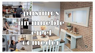 LIMPIEZA DE MI COCINA Y COMEDOR PEQUEÑOS CAMBIOSPUSIMOS UN MUEBLE EN EL COMEDOR [upl. by Esorylime161]