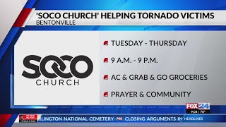 Bentonville church helps tornado victims [upl. by Eaj211]