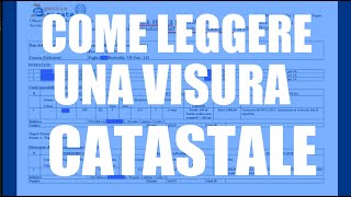 COMPRARE CASA  Devi saper leggere una visura catastale [upl. by Atem]