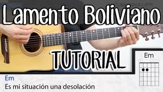 Como tocar Lamento Boliviano Enanitos Verdes en guitarra COMPLETO acordes tutorial SUPER FACIL [upl. by Auhso]