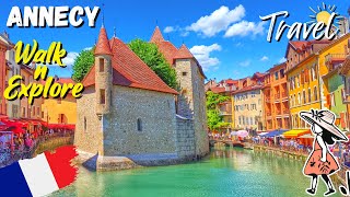 Annecy 🇫🇷 Walking Tour 🌞 Beautiful Villages Near Lake Annecy 🌷 Boat Ride 4K [upl. by Kingsbury]