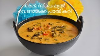 അമ്മ സ്പെഷ്യൽ വെണ്ടയ്ക്ക പാൽ കറി  Nadan Vendakka Pal Curry  Vendakka Mappas Ep525 [upl. by Lehcor370]