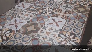 Fai da Te Tavolo con Piastrelle Homemade floor tiles table [upl. by Eecrad232]