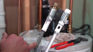 Anode Rod Replacement on a Bradford White Water Heater  Water Heaters Now [upl. by Ahsa]