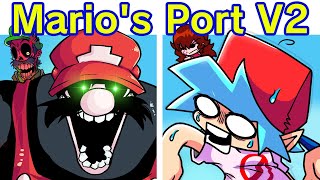 Friday Night Funkin VS Mario FNF Port V2 CANNED BUILD  Cutscenes FNF Mod MARIO 85MXMarioEXE [upl. by Bendicta626]