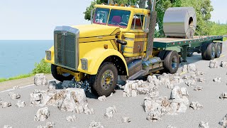 Mobil vs Rock 11  BeamNG Drive [upl. by Rogovy]