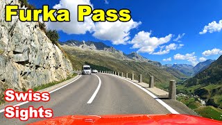 Furka Pass Switzerland 4K Video Scenic Drive from Andermatt [upl. by Erle120]