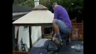 Roof Coating Sealer Leak Repair Paint Waterproofing Roof  Rolled on Asphalt Shingles [upl. by Michaele]