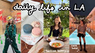 weekly vlog 🧁 keeping busy feeling happier LA restaurant amp cafe recs brand events upcoming trips [upl. by Maclay552]