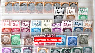 Briefmarken wertvoll Schatzsuche in einem Album Briefmarken Deutsches Reich 1924  1934 [upl. by Nomad]