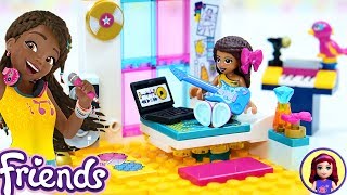 Lego Friends Andreas Bedroom Build Silly Play with Kids Toys [upl. by Toni]