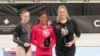 Simone Biless coach Cécile Landi is named Coach of the Year  Award Ceremony US Championships 2024 [upl. by Artkele574]