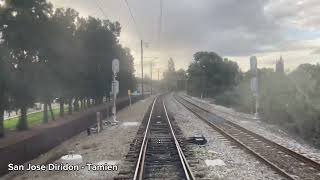 Caltrain Cab Ride Southbound Santa Clara  Gilroy [upl. by Nahor]