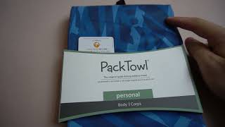 UNBOXING PackTowl Personal quickdry microfiber towel [upl. by Wiltz]