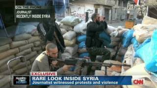 Syrian protesters come under sniper fire [upl. by Etnemelc]