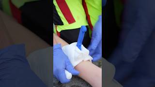 First Aid for an Impaled Knife Wound 🔪🩸 ambulance paramedic emergency hospital firstaid [upl. by Anaj]