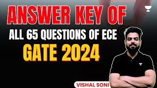 Response Sheet Released  Answer Key of all 65 questions of ECE GATE 2024  Vishal Soni [upl. by Okomom103]