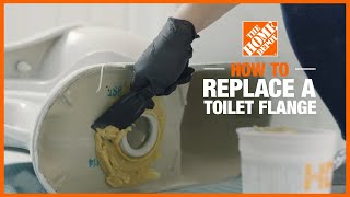 How to Replace a Toilet Flange  Toilet Repair  The Home Depot [upl. by Sunev]