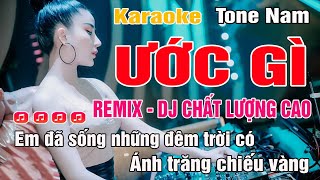 Karaoke Tone Nam Remix  Ước Gì  Beat chất lượng cao [upl. by Litta454]