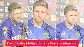 PSL9  Multan Sultans player David Willey Press conference After winning the match against QG [upl. by Parrisch]