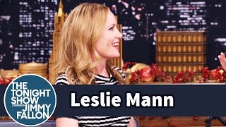 Leslie Mann Uses an App to Track Her Daughter at College [upl. by Yecnay]