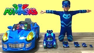 Troy Learn Sizes with PJ Masks Cat Cars Playtime Fun [upl. by Aleedis795]