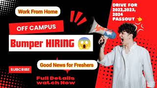 Hiring Freshers 202220232024  Work from home  Apply Immediately [upl. by Ylesara]